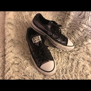 Converse All Star Black Sequin Sneakers